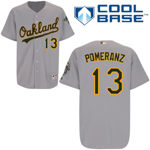 Drew Pomeranz #13 Youth Baseball Jersey-Oakland Athletics Authentic Road Gray Cool Base MLB Jersey
